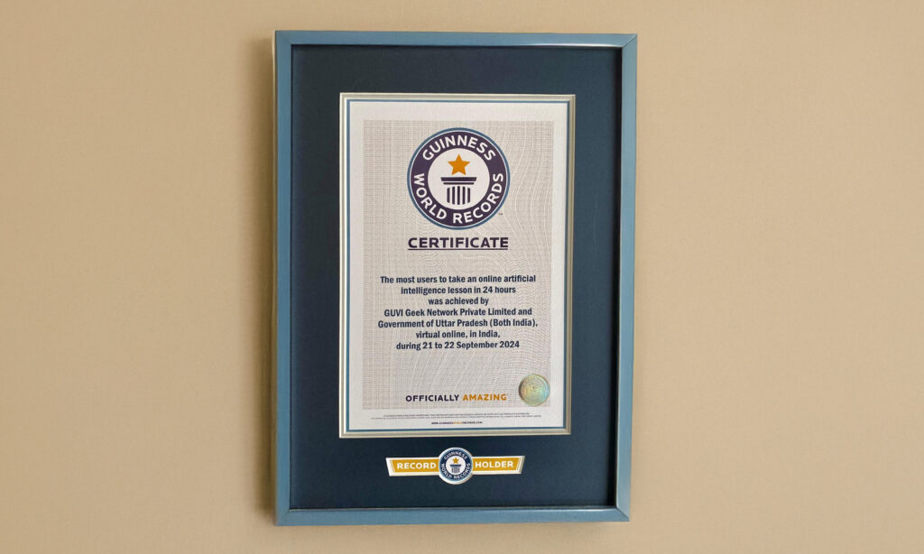 HCL GUVI in collaboration with the GoUP created a Guinness World Record